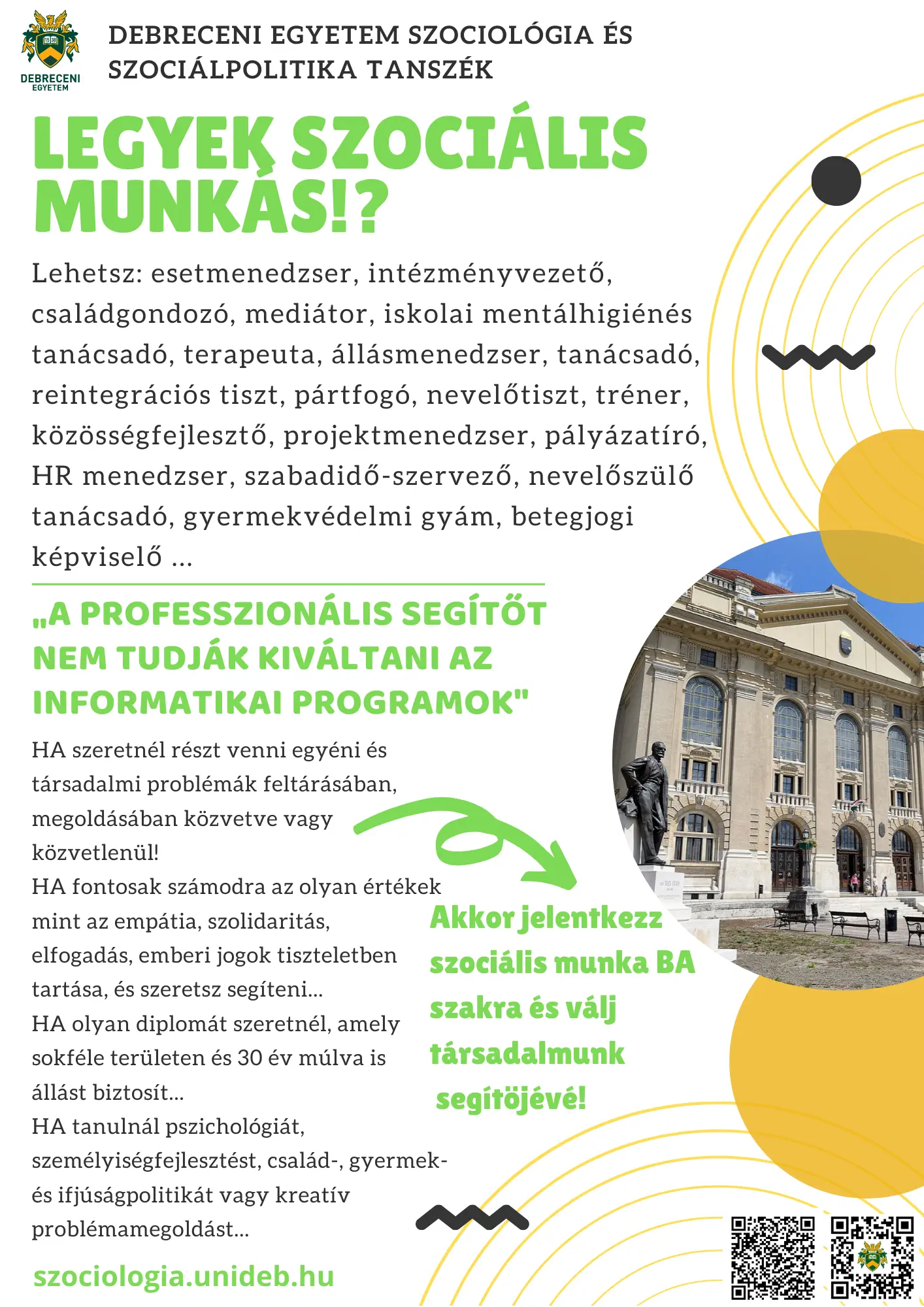 Szoci&aacute;lis munk&aacute;s plak&aacute;t