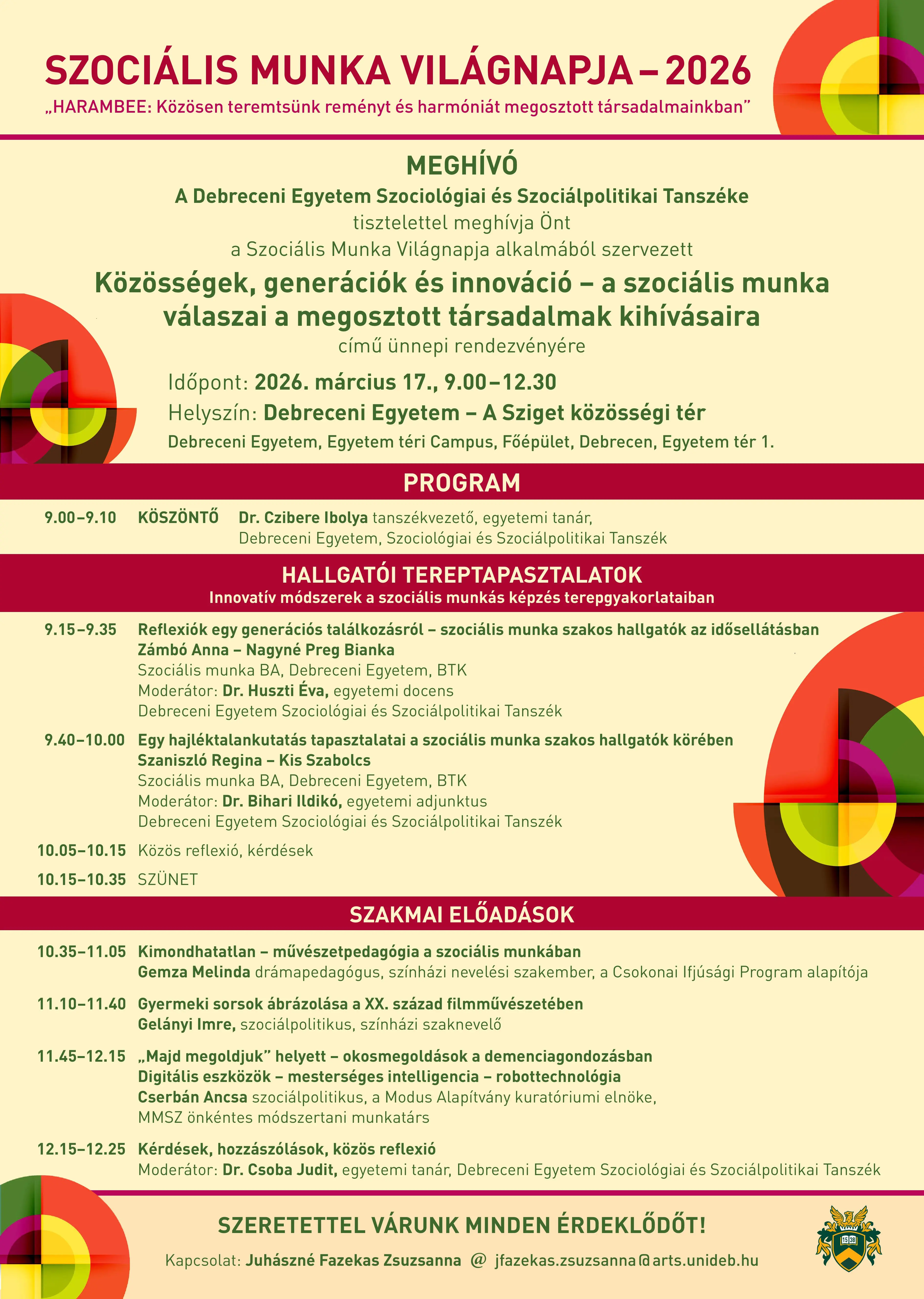 Szoci&aacute;lis munka vil&aacute;gnapja 2026