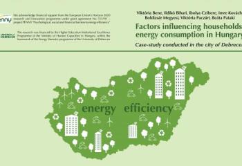 A Debreceni Egyetemi Kiadó gondozásában MEGJELENT a „Factors influencing households’ energy consumption in Hungary Case-study conducted in the city
